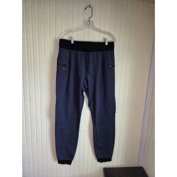 BYLT Elite+ Jogger Pants Mens XL Navy Zip Pockets Athletic Tech Tapered Cuffed - Picture 1 of 8